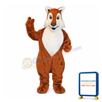 Happy Lightweight Fox Mascot Costume