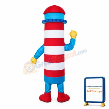 Happy Lightweight Lighthouse Mascot Costume