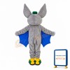 Happy Grey Bat Mascot Costume