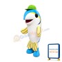 Blue & Yellow Fish Mascot Costume
