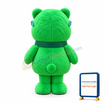 Lovely Lightweight Green Bear Mascot Costume