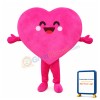 Happy Lightweight Pink Heart Mascot Costume