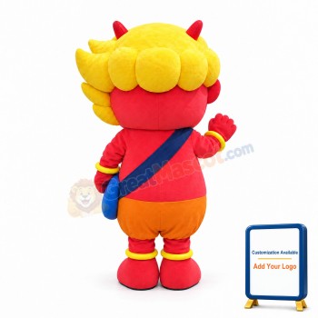 Lovely Yellow Hair Devil Mascot Costume