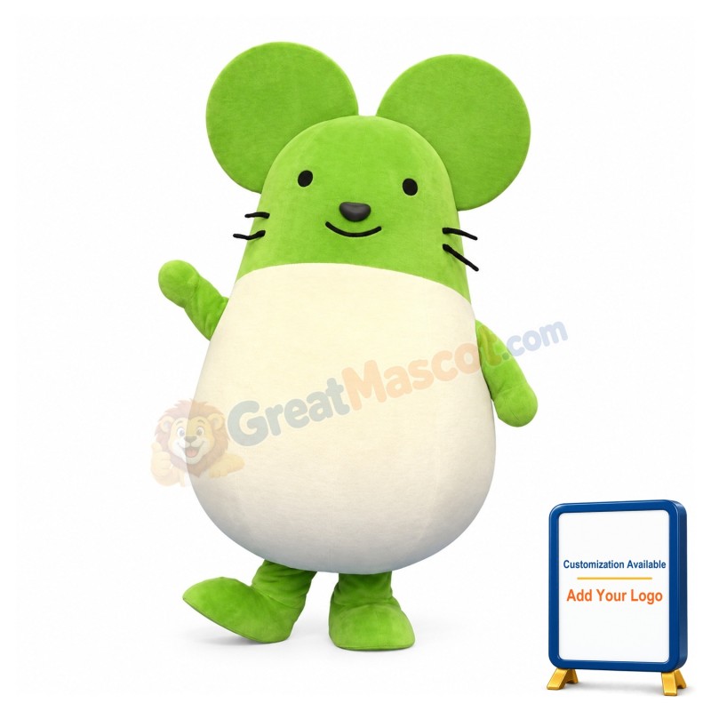 Lovely Green Mouse Mascot Costume