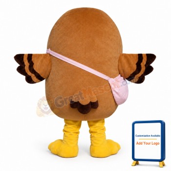 Lovely Lightweight Brown Bird Mascot Costume