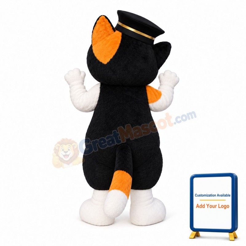 Lovely Black & Yellow Cat Mascot Costume