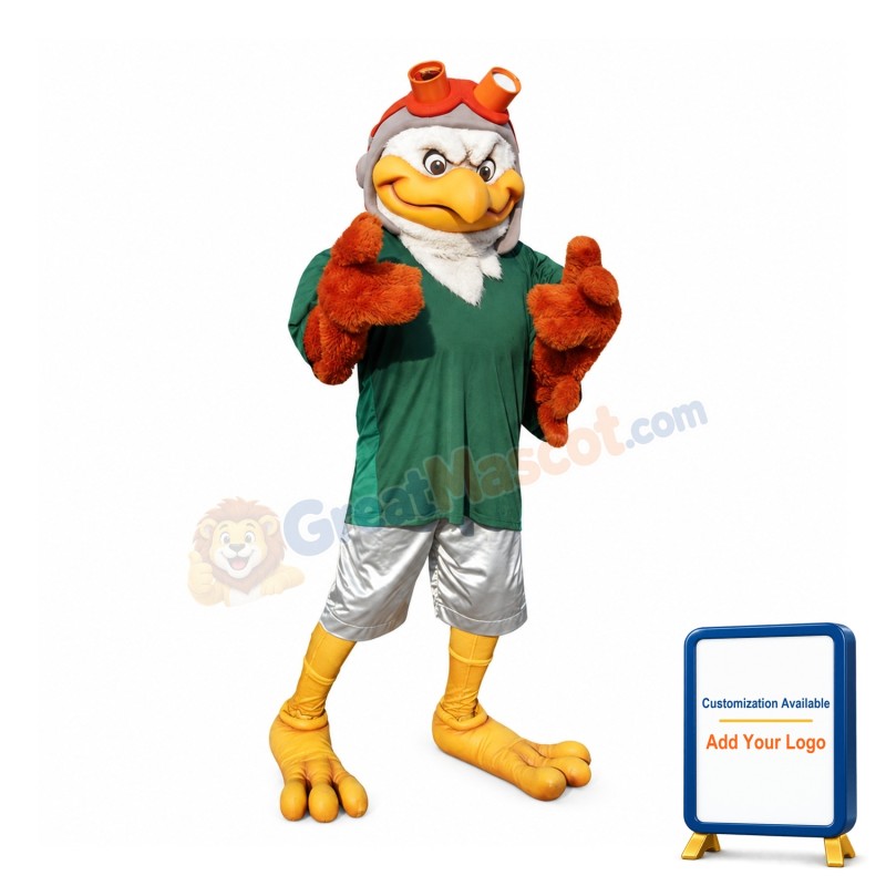 Aviator Eagle Mascot Costume