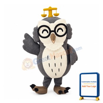 Friendly Lightiweght Owl Mascot Costume