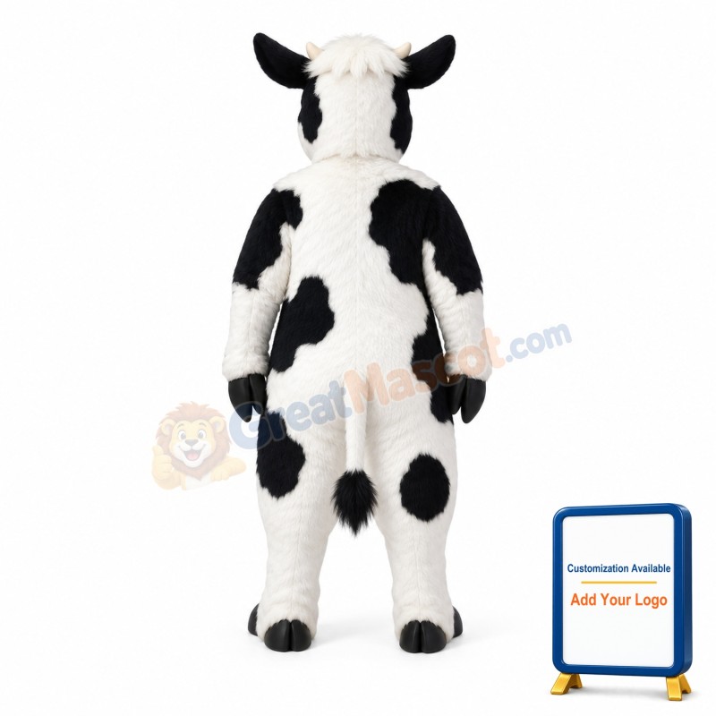 Realistic Lightiweght Cow Mascot Costume