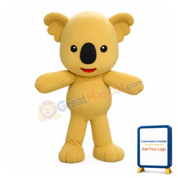 Cute Yellow Koala Mascot Costume