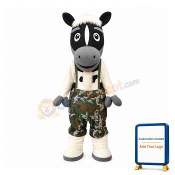 Lovely Black Horse Mascot Costume