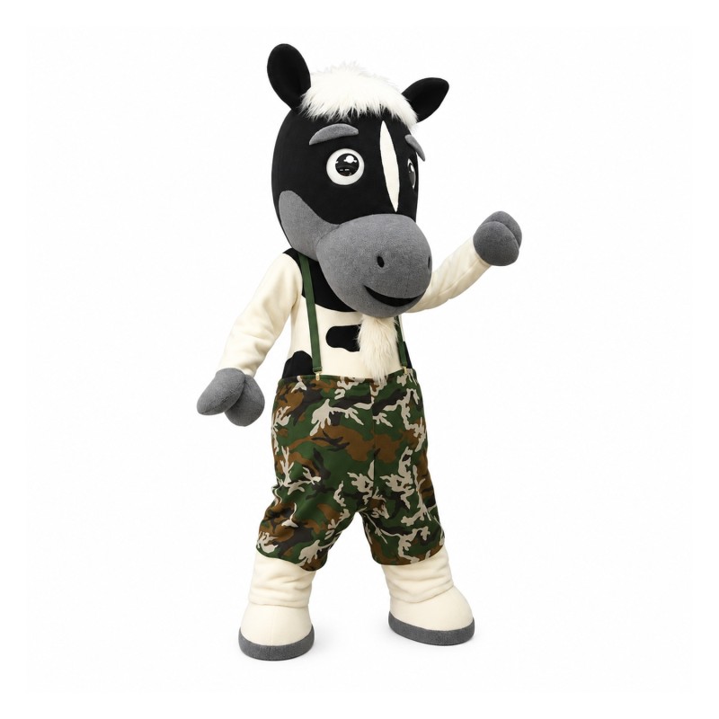 Lovely Black Horse Mascot Costume