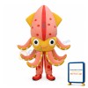 Lovely Squid Mascot Costume
