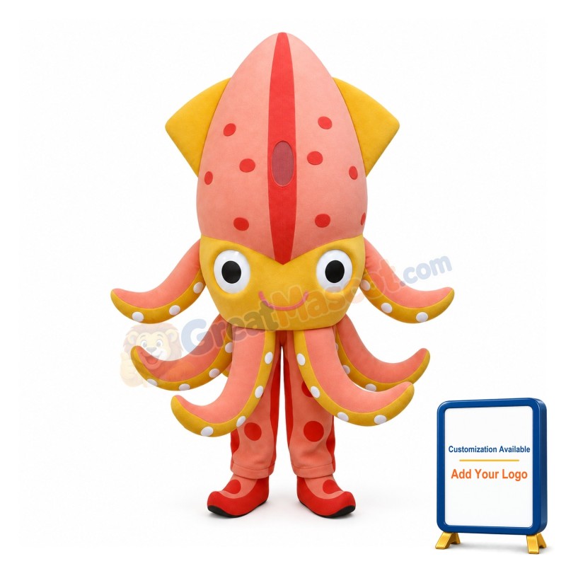 Lovely Squid Mascot Costume