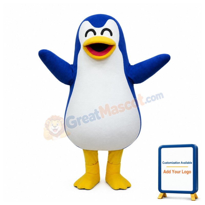 Lovely Blue Penguin Mascot Costume