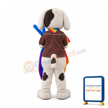Lovely Black & White Ligtweight Dog Mascot Costume