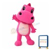 Supber Pink Dinosaur Mascot Costume