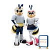 Sport Male Bee & Lovely Female Bee Mascot Costume