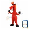 Lovely Red Horse Mascot Costume