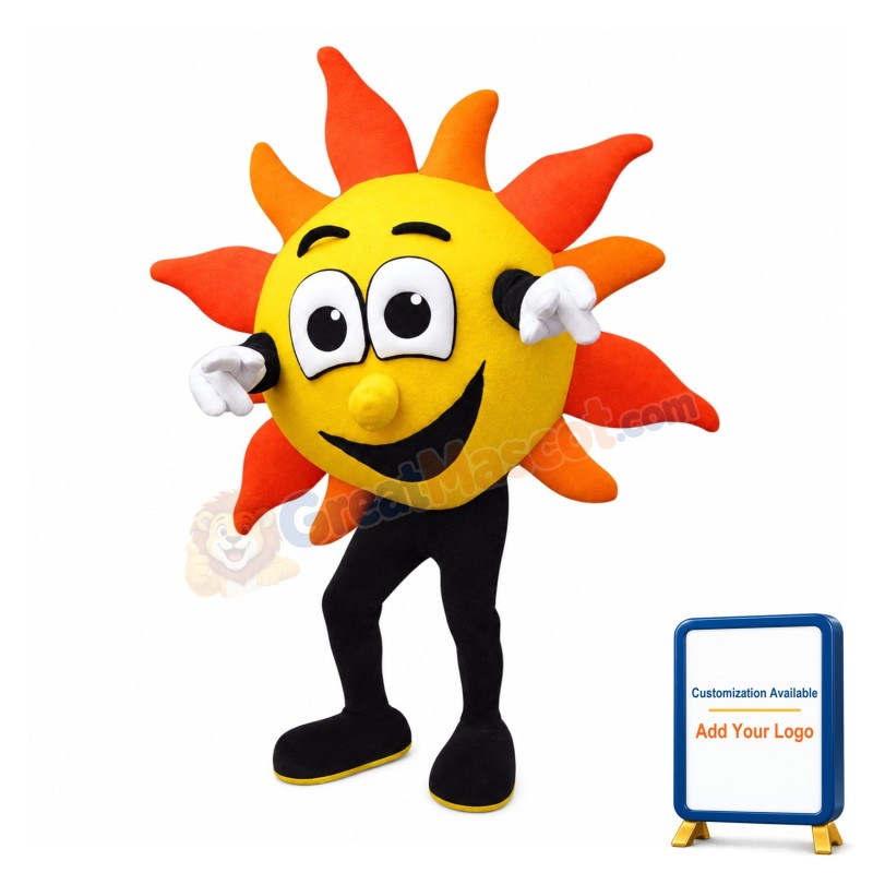 Happy Lightweight Sun Boy Mascot Costume
