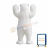 Happy Realistic Polar Bear Mascot Costume