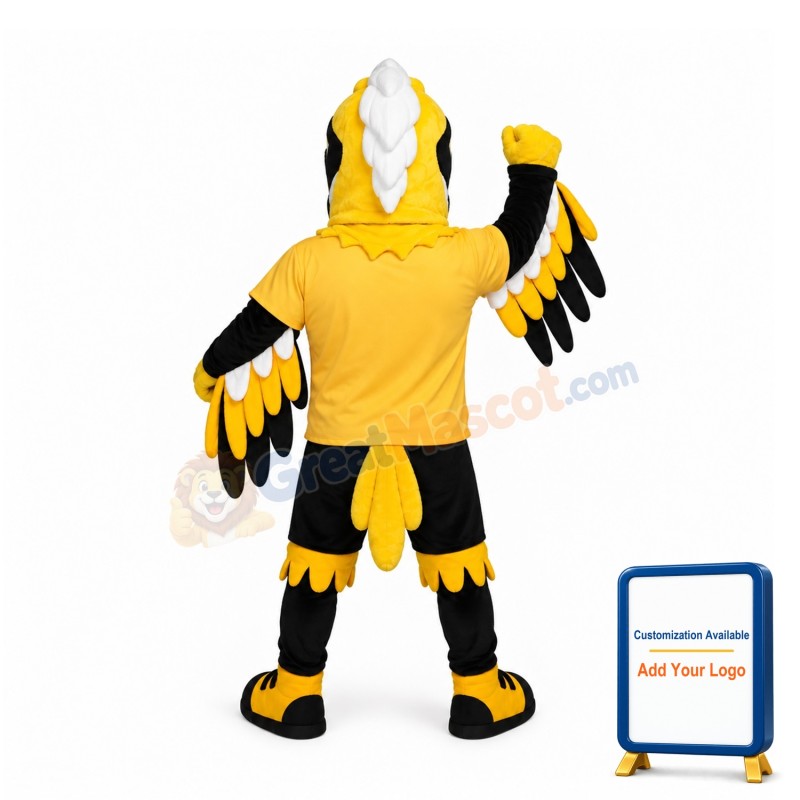 Yellow Power Eagle Mascot Costume