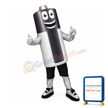 Friendly Ligweight Battery Mascot Costume