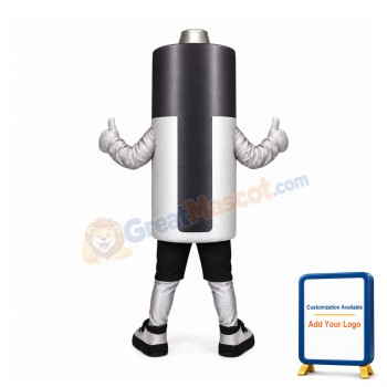 Friendly Ligweight Battery Mascot Costume