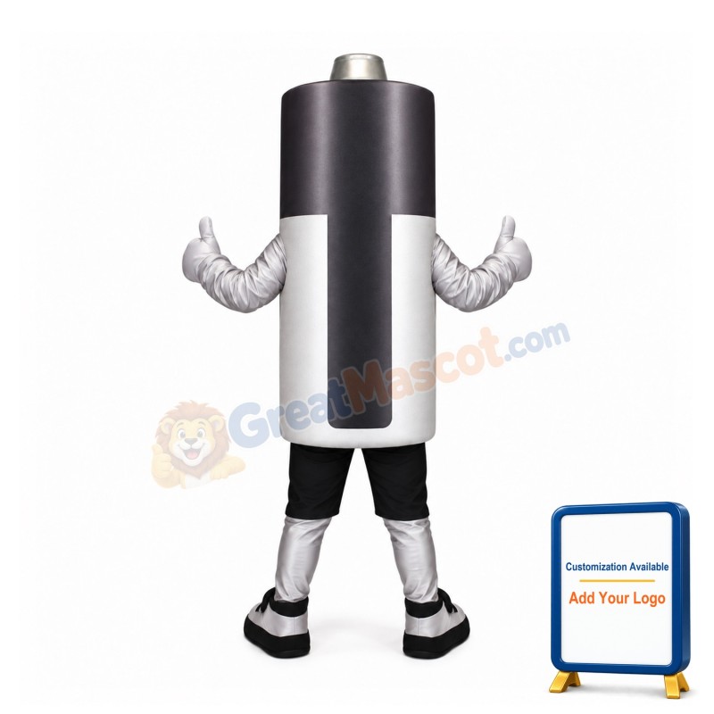 Friendly Ligweight Battery Mascot Costume
