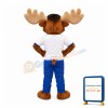 Friendly Ligweight Moose Mascot Costume