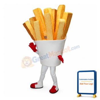 Friendly Ligweight French Fries Mascot Costume