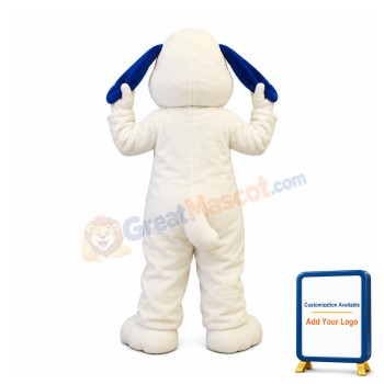Lovely White & Blue Dog Mascot Costume