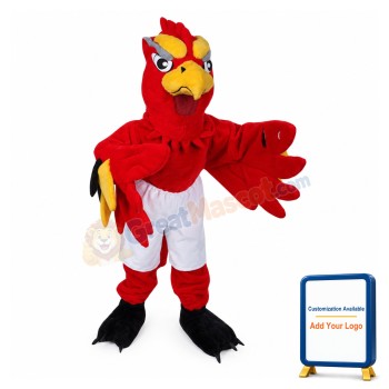 Fierce Red Lightweight Falcon Mascot Costume