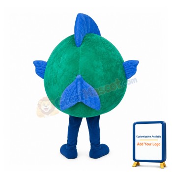 Green & Blue Fish Mascot Costume