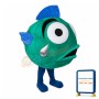 Green & Blue Fish Mascot Costume