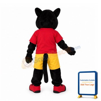 Realistic Black Panther Mascot Costume