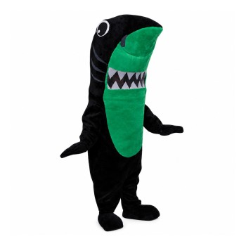 Black & Green Shark Mascot Costume