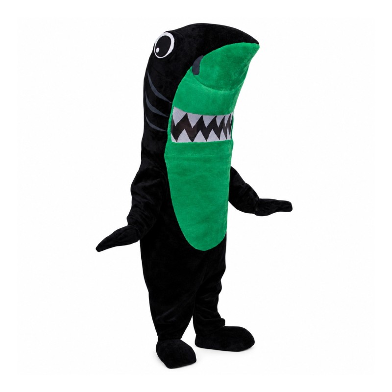 Black & Green Shark Mascot Costume