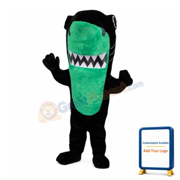 Black & Green Shark Mascot Costume