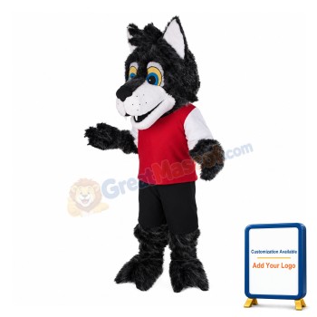 Lovely Realistic Wolf Mascot Costume