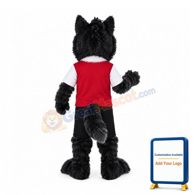 Lovely Realistic Wolf Mascot Costume
