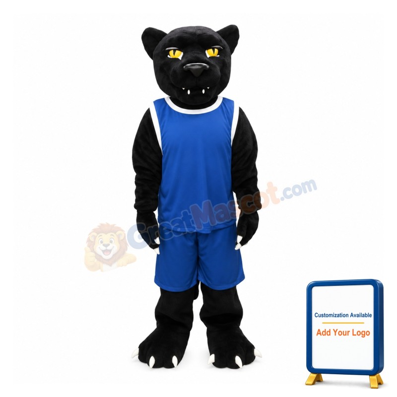 Sport Realistic Black Panther Mascot Costume