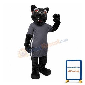 Realistic College Black Panther Mascot Costume