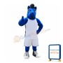 Power Sport Blue Horse Mascot Costume