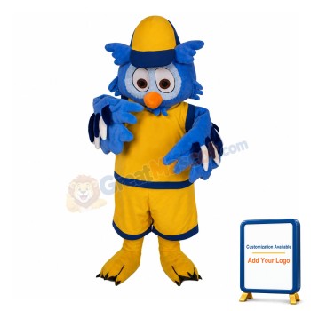 Lovely Lightweight Blue Owl Mascot Costume