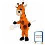 Friendly Realistic Giraffe Mascot Costume
