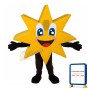 Happy Lightweight Yellow Star Mascot Costume