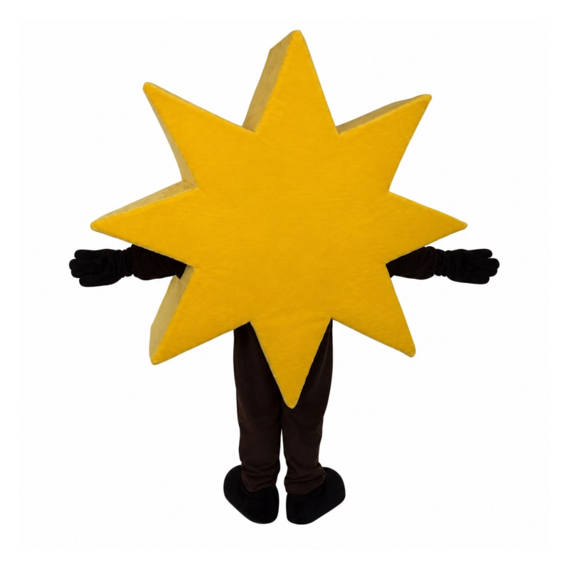 Happy Lightweight Yellow Star Mascot Costume