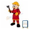 Friendly Lightweight Firemen Mascot Costume