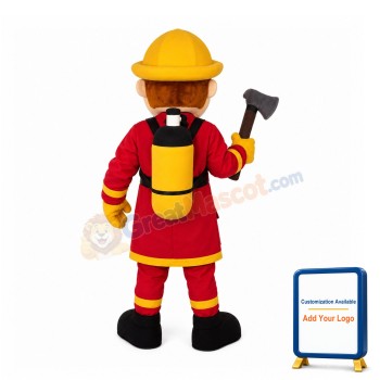 Friendly Lightweight Firemen Mascot Costume